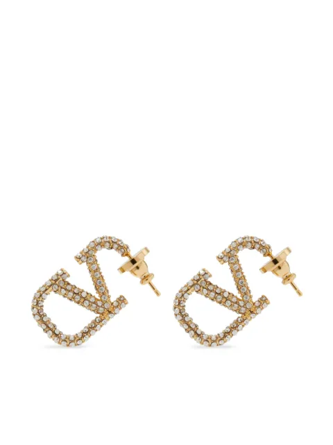 Valentino Garavani VLogo Swarovski crystal earrings Gold WJ0G73YCW