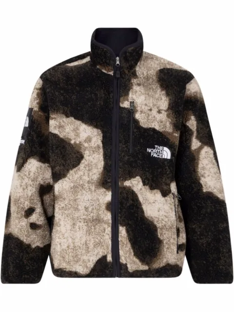 Supreme x The North Face bleached denim fleece jacket Brown SU11268