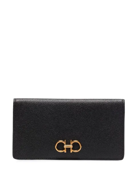 Ferragamo Gancini continental wallet Black 726510