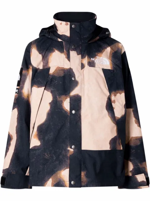 Supreme x The North Face bleached denim-print mountain jacket Brown SU11272