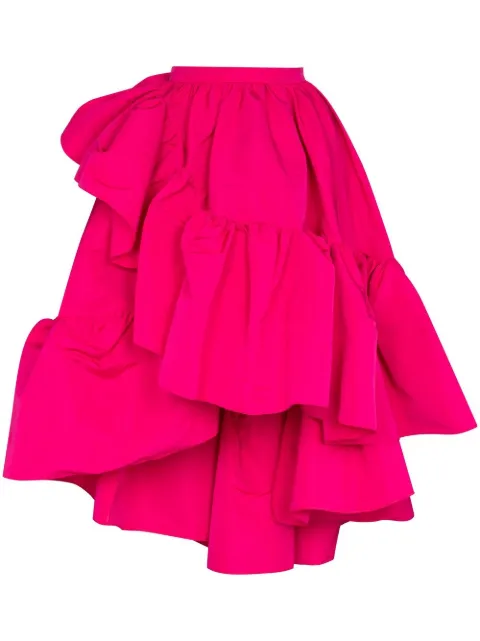 Alexander McQueen asymmetric ruffled skirt Pink 691954QEACM
