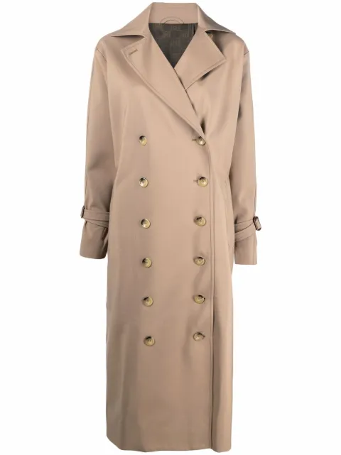 TOTEME double-breasted mid-length coat Neutrals 212107708849