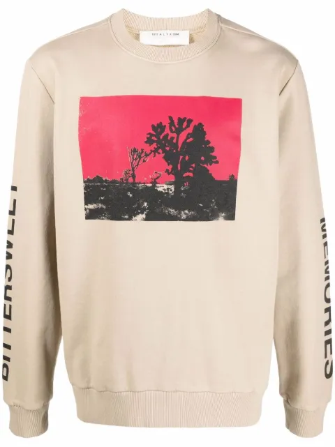 1017 ALYX 9SM Joshua graphic-print sweatshirt Neutrals AAMSW0125FA01
