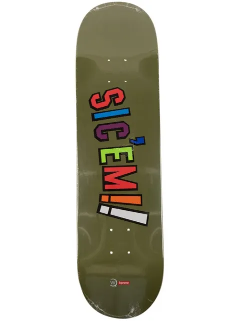 Supreme x WTAPS Sic'Em! skateboard deck Green SU11220