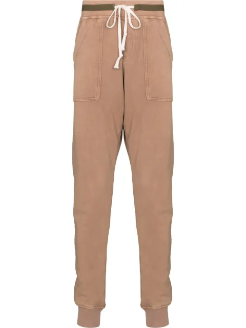 Greg Lauren drawstring cotton track pants Brown DM211