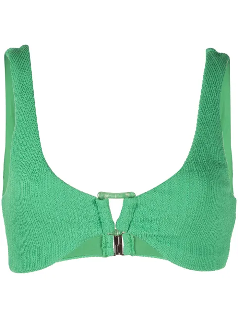 SIMKHAI Astrid textured bikini top Green 1229023SWTXKELLYGREEN