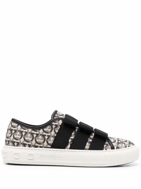 Ferragamo Gancini and Vara bow low-top sneakers Neutrals 749487