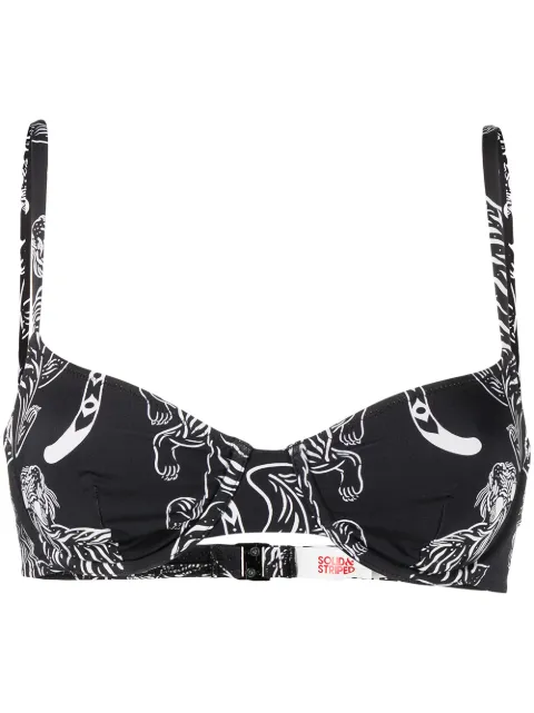 Solid & Striped The Eva tiger-print bikini Black RE22001TIGS