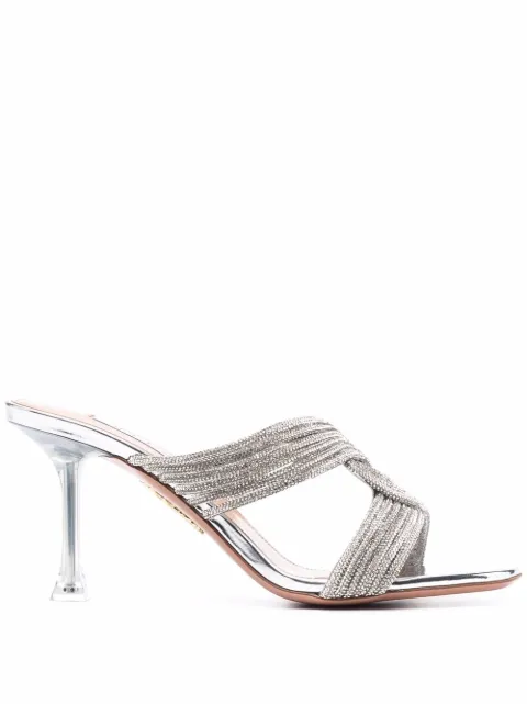 Aquazzura woven-design sandals Silver GASMIDM0SPECCC