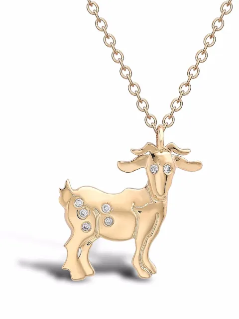 Pragnell 18kt yellow gold Zodiac Goat diamond pendant Gold CR1524