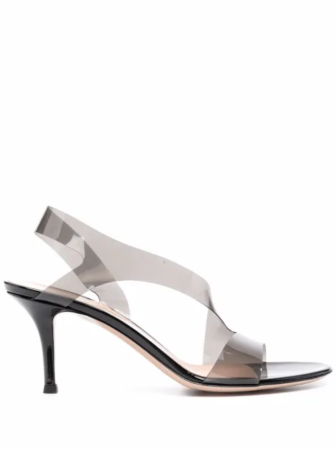 Gianvito Rossi Metropolis 70mm transparent sandals Grey G3184370RICGSV