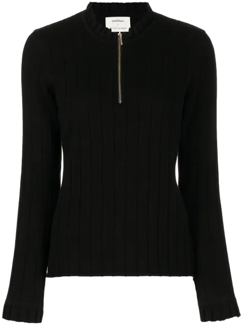 Onefifteen ribbed fine knit jumper Black RECOL01KNIT16