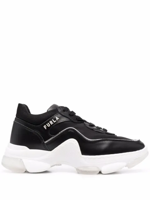 Furla logo-print chunky sneakers Black YE29WOFA0690