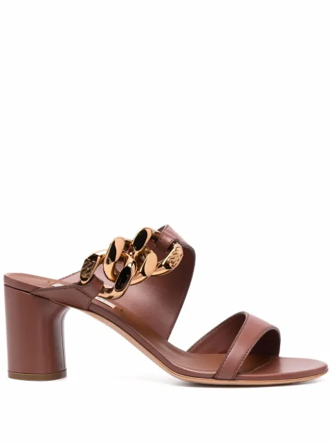 Casadei chain-trimmed sandals Brown 1M790U0601C1685