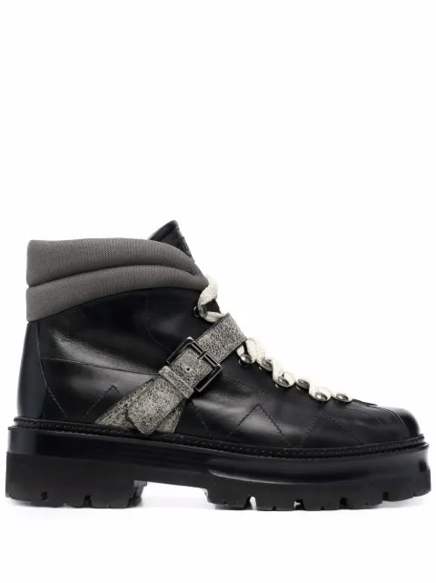 Bally lace-up leather boots Black 6228219