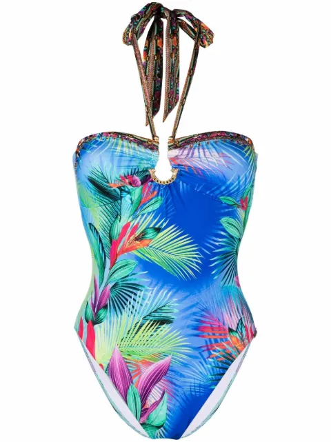 Camilla Whats Your Vice-print swimsuit Blue 00013447