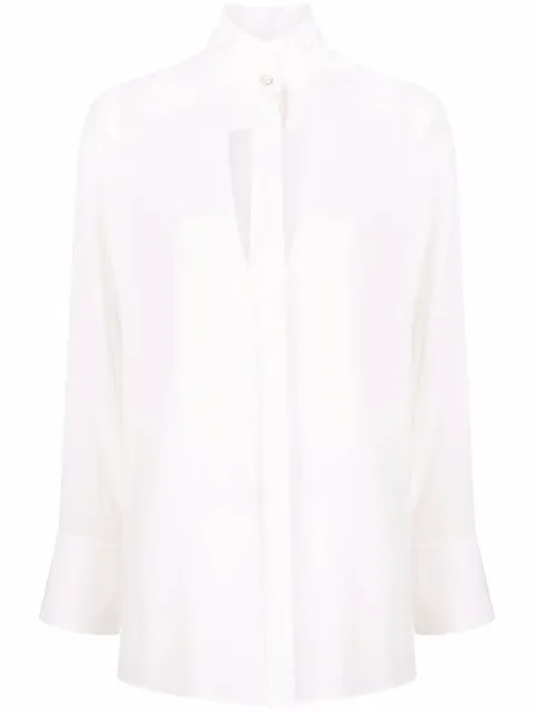 Givenchy cut-out detail silk shirt White BW60WX12EH