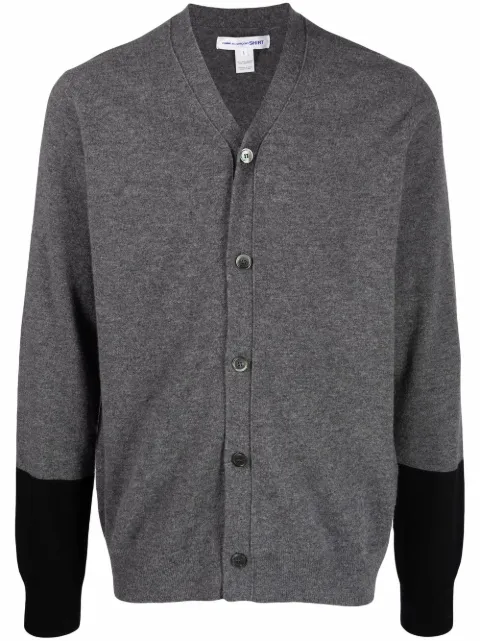 Comme Des Garçons Shirt fine-knit button-up cardigan Grey FZN109