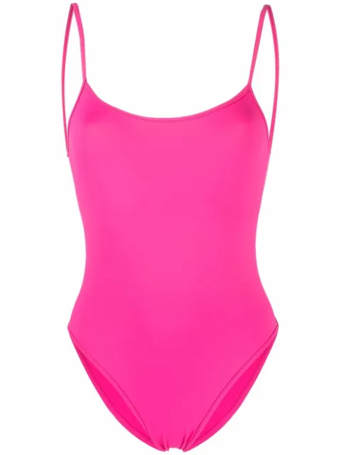 Manokhi scoop-neck backless swimsuit Pink SS22MANO338ST6PINK