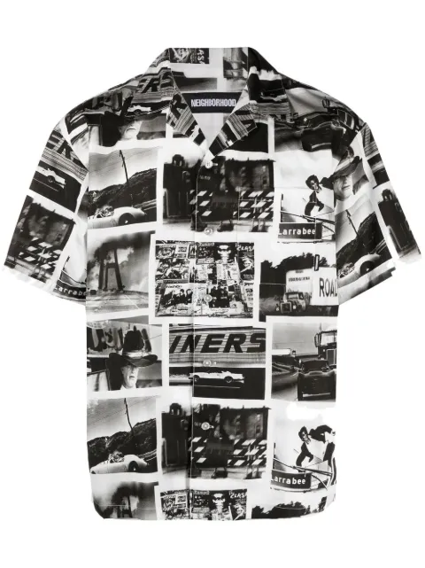 Neighborhood x Osamu Nagahama photograph-print shirt Grey 221TSNONSHM01