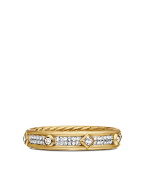 David Yurman 18kt yellow gold Modern Renaissance diamond ring (4mm) Gold R17345D88ADI
