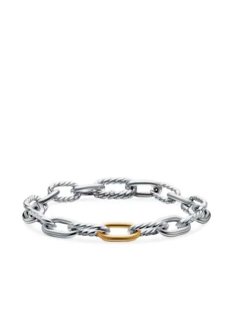 David Yurman 18kt yellow gold and sterling silver DY Madison chain bracelet (8.5mm) Silver B13779S8