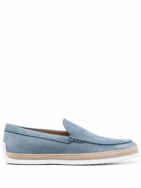 Tod's almond-toe suede loafers Blue XXM0TV0AJ306RN