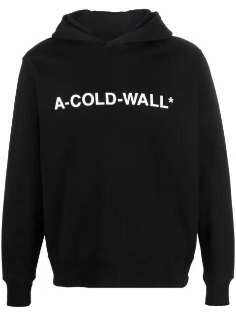 A-COLD-WALL* logo-print hooded sweatshirt Black ACWMW057