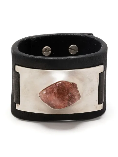 Parts of Four Amulet sunstone leather bracelet Black 20134ASSUNKW