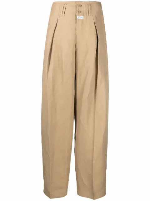 ETRO wide-leg tailored trousers Brown 191991513
