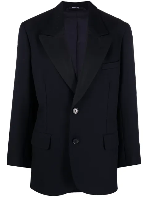 Maison Margiela single-breasted oversized blazer Blue S51BN0420S54753