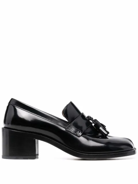 Maison Margiela Tabi tassel-detail leather loafers Black S58WR0099PS679