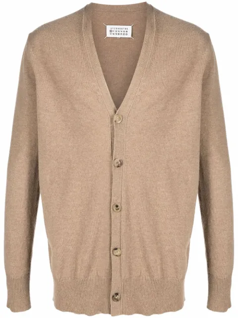 Maison Margiela v-neck long-sleeve cardigan Brown S50HA1059S17993