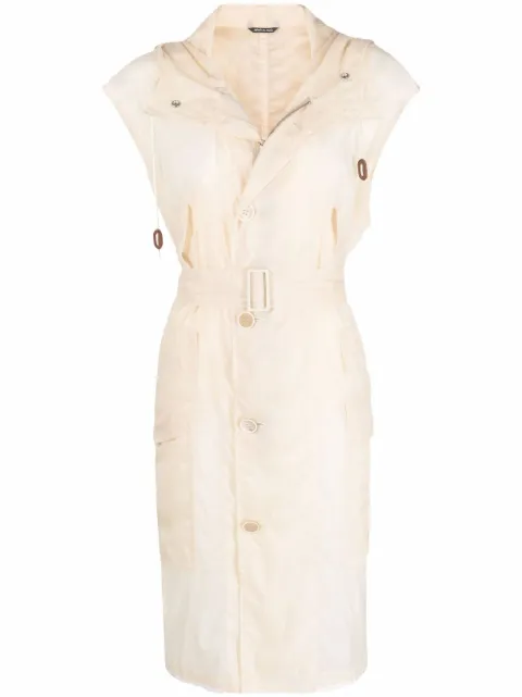 Maison Margiela belted hooded trench coat Neutrals S51AH0183S54847