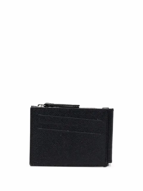 Maison Margiela Four Stitches leather money clip wallet Black SA1UI0018P4745
