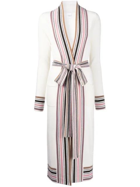 Madeleine Thompson Cassiopeia long knitted cardigan White RE22C01