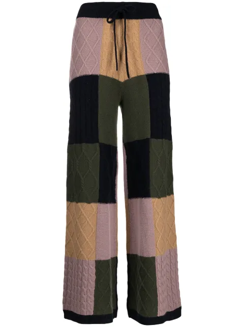 Madeleine Thompson Grus checked wool trousers Blue RE22P06