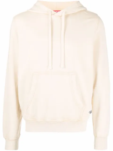 Diesel logo-patch pullover hoodie Yellow A037760WBBG