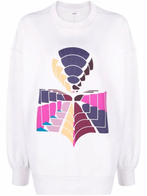 MARANT ÉTOILE Mindy logo-print sweatshirt Neutrals SW030422P042E