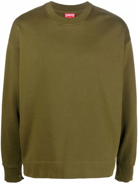 Camper crew-neck organic cotton sweatshirt Green KU10010001