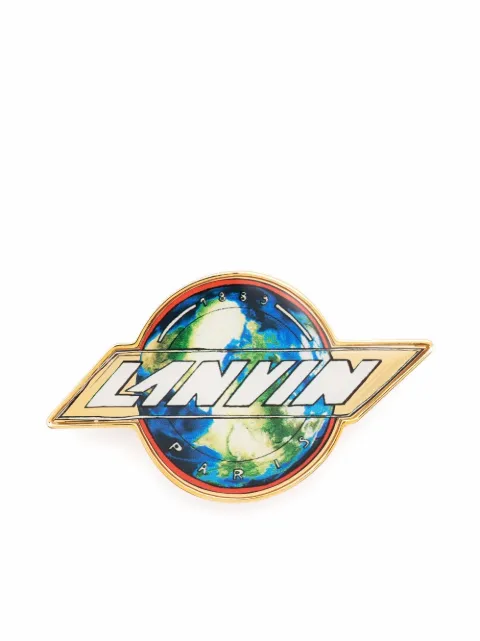 Lanvin logo-plaque brooch Gold AWSIBZLEPINSP22