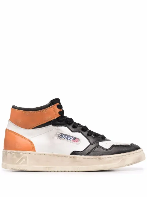 Autry colour-block hi-top sneakers White AVMMSV04
