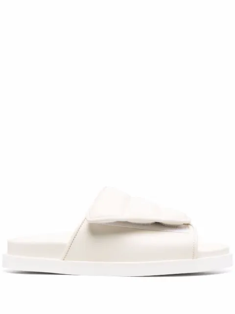 GIABORGHINI padded slip-on sandals Neutrals GIA3A201