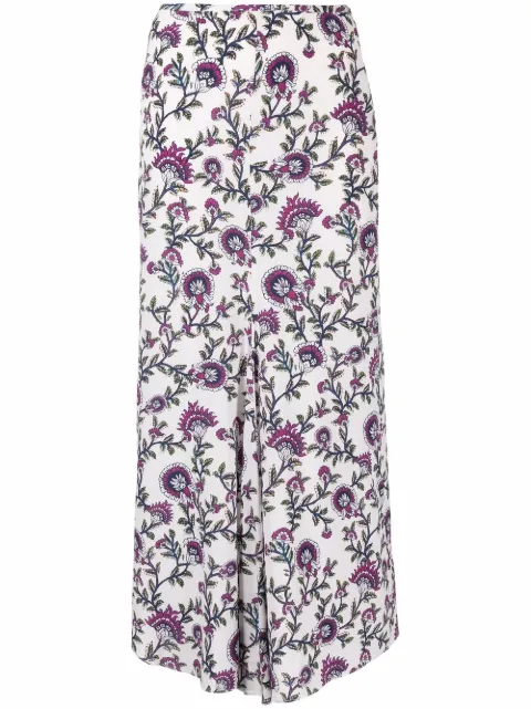 ISABEL MARANT high-waisted floral-print skirt Neutrals JU140522P029I