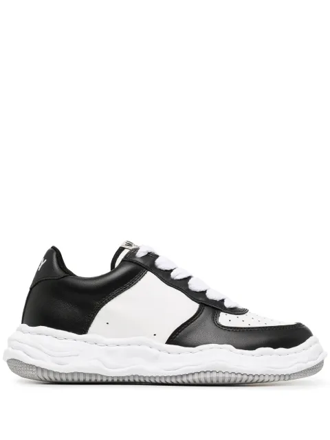 Maison MIHARA YASUHIRO Wayne two-tone leather sneakers White A08FW706