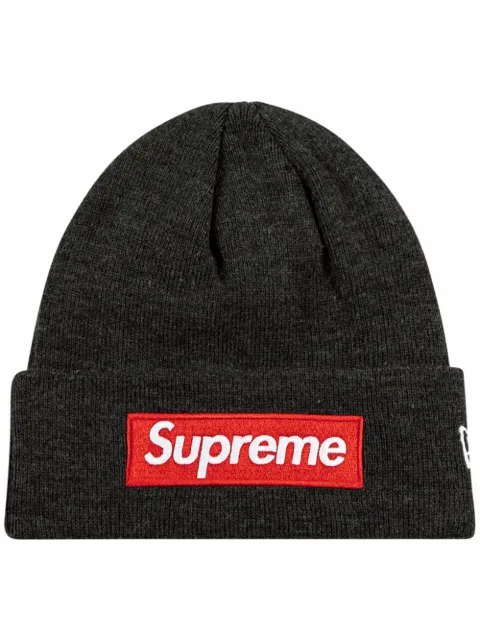 Supreme x New Era Box Logo knitted beanie Grey SU11235