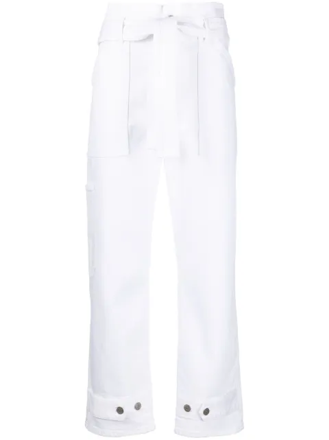 P.A.R.O.S.H. paperbag-waist trousers White D231190