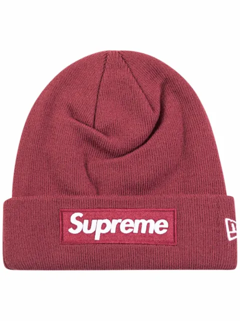 Supreme x New Era Box Logo knitted beanie Brown SU11234