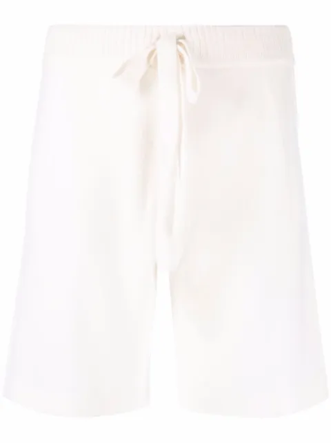 P.A.R.O.S.H. knitted drawstring waist shorts White D570554