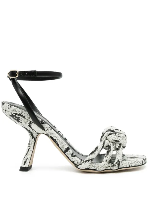 Nicholas Kirkwood Lexi 75mm knotted high-heel sandals White 909B31VNKE
